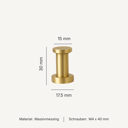 Serie Fauna – Wandhaken aus massivem Messing