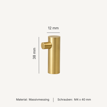 Serie Fauna – Wandhaken aus massivem Messing