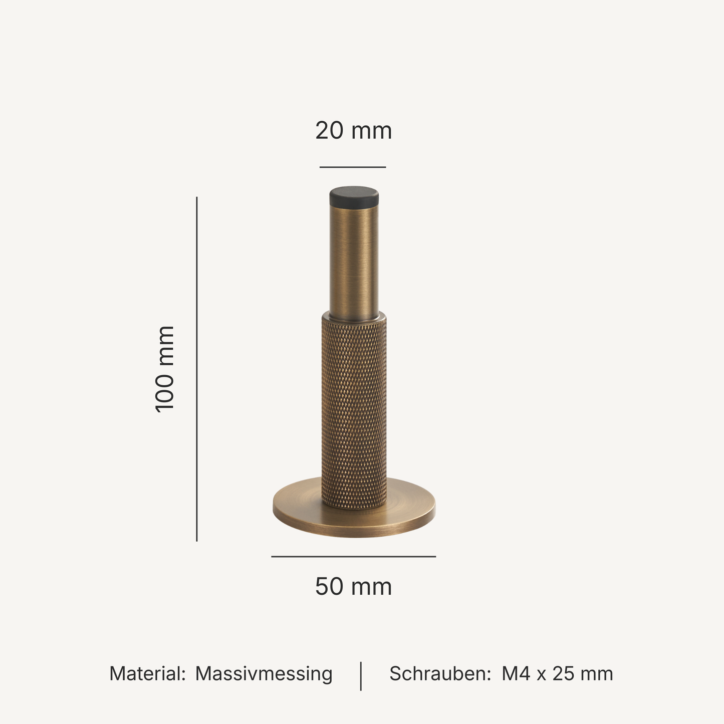 Nox Pillar – Türstopper aus Massivmessing