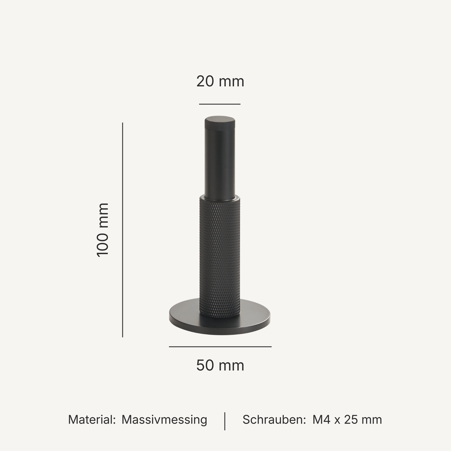 Nox Pillar – Türstopper aus Massivmessing