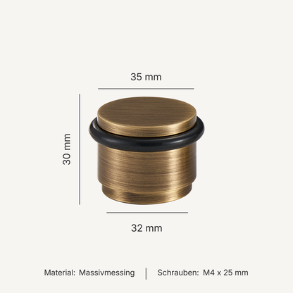 NOX Round – Türstopper aus Massivmessing