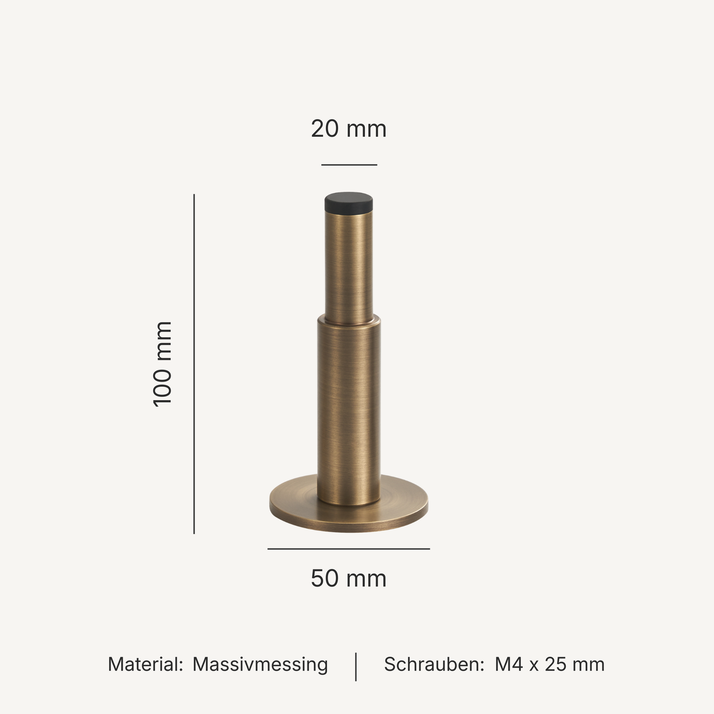 Nox Pillar – Türstopper aus Massivmessing