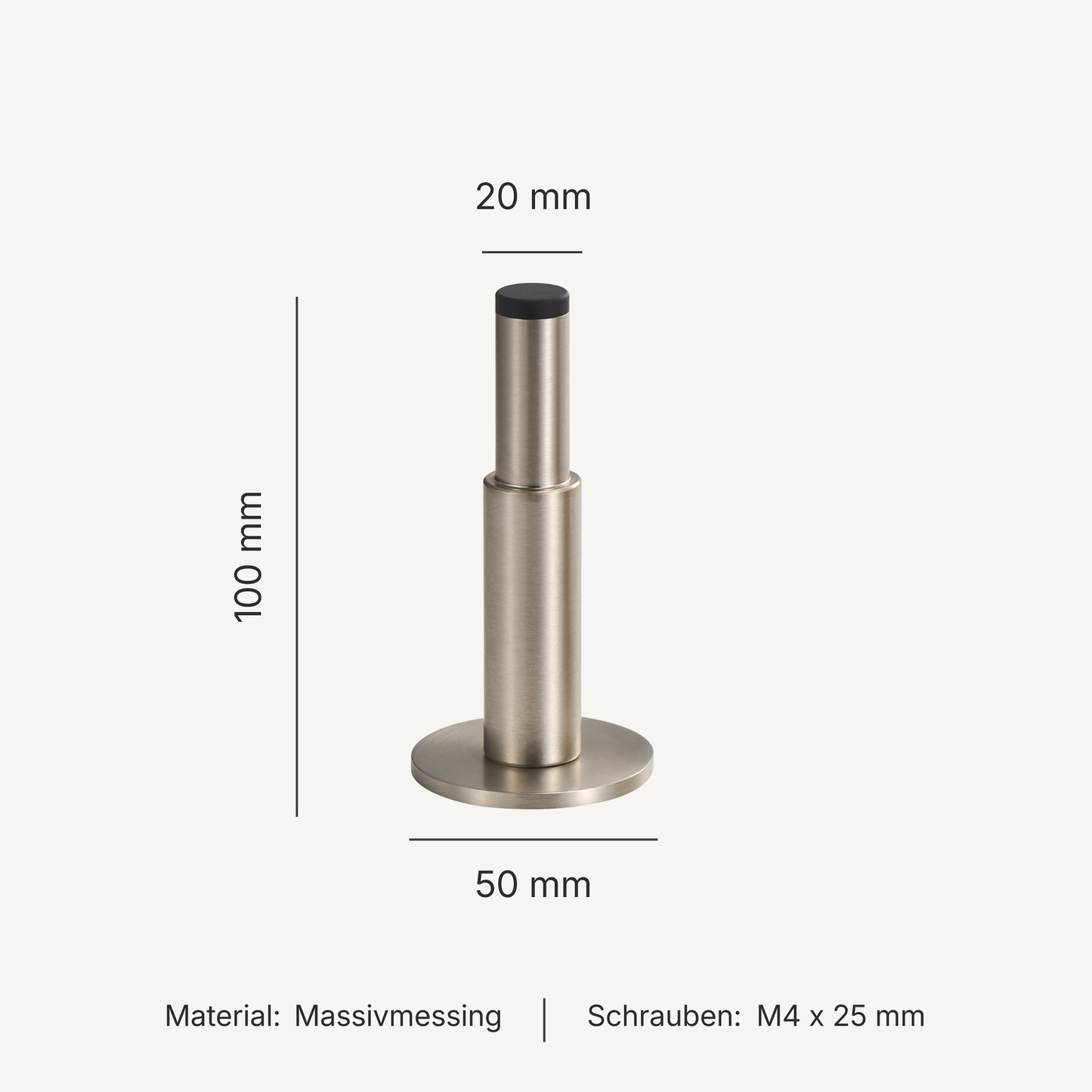 Nox Pillar – Türstopper aus Massivmessing