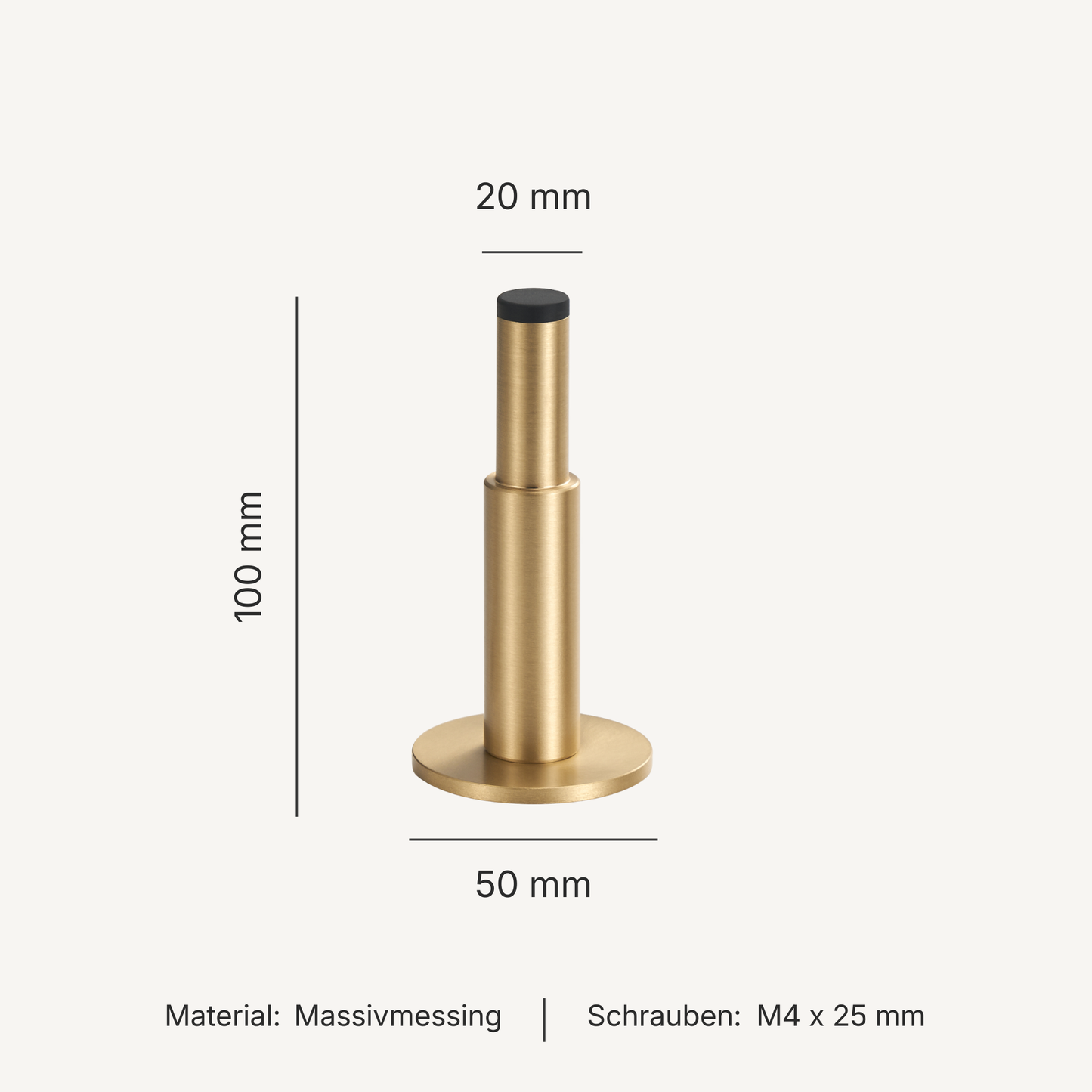 Nox Pillar – Türstopper aus Massivmessing