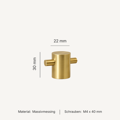 Serie Fauna – Wandhaken aus massivem Messing