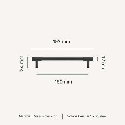 Serie Onyx – Möbelknäufe, T-Griffe & Griffleisten