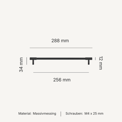 Serie Onyx – Möbelknäufe, T-Griffe & Griffleisten